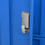 Locker Cabinets 5 pcs Light Grey and Blue 90x45x92.5 cm Steel - Low Angle