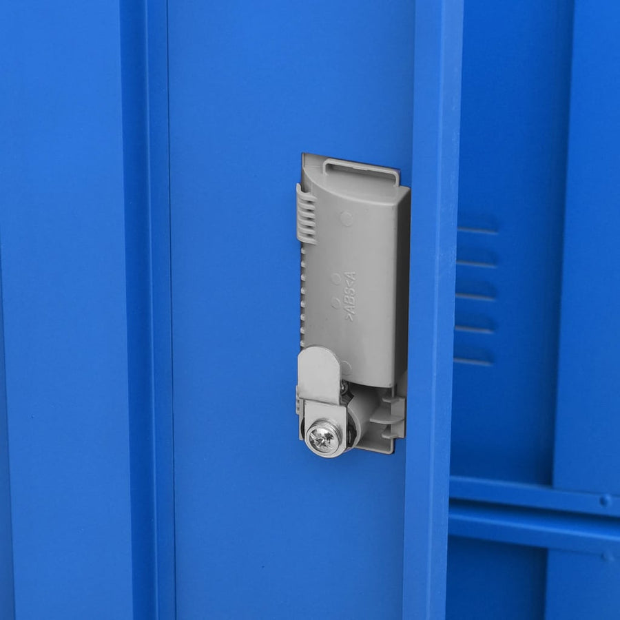 Locker Cabinets 5 pcs Light Grey and Blue 90x45x92,5 cm Steel