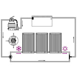 Curved Pool Solar Heating Panels 3 pcs 110x65 cm - Extra Image