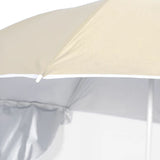 Beach Parasol with Side Walls Sand 215 cm - 45-Degree Angle