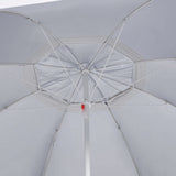 Beach Parasol with Side Walls Sand 215 cm - Rear View
