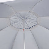 Beach Parasol with Side Walls Blue 215 cm - Rear View
