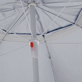 Beach Parasol with Side Walls Blue 215 cm - Close-Up Angle