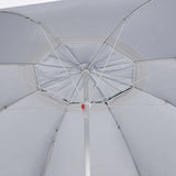 Beach Parasol with Side Walls Green 215 cm - Rear View