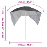 Beach Parasol with Side Walls Anthracite 215 cm - Extra Image