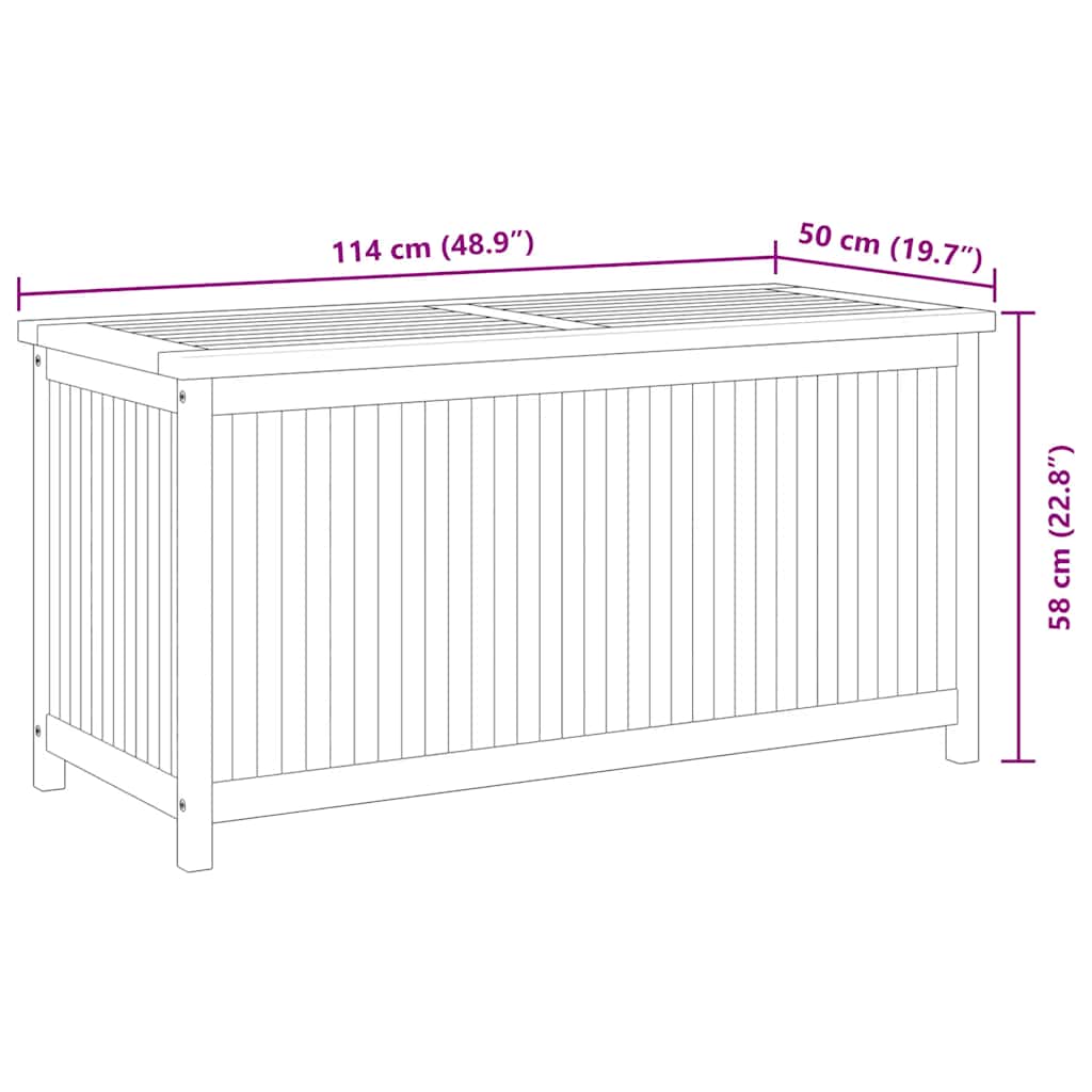 Garden Box 114x50x58 cm Solid Wood Teak