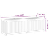 Garden Box 175x50x55 cm Solid Wood Teak - Extra Image