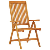 Folding Garden Chairs 2 pcs Solid Wood Eucalyptus - Front View