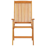 Folding Garden Chairs 2 pcs Solid Wood Eucalyptus - Side View