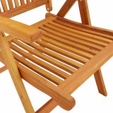 Folding Garden Chairs 2 pcs Solid Wood Eucalyptus - Low Angle