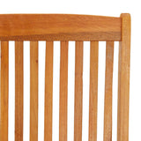 Folding Garden Chairs 2 pcs Solid Wood Eucalyptus - Extra Image