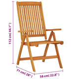 Folding Garden Chairs 2 pcs Solid Wood Eucalyptus - Extra Image