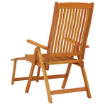Folding Chairs with Footrests 2 pcs Solid Wood Eucalyptus