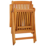 Folding Chairs with Footrests 2 pcs Solid Wood Eucalyptus