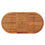 Garden Table 200x100x75 cm Solid Wood Eucalyptus - Top-Down View