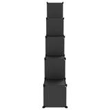 Storage Cube Organiser with 15 Cubes Black PP - Top-Down View