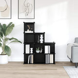 Storage Cube Organiser with 9 Cubes Black PP - Side View