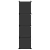 Storage Cube Organiser with 9 Cubes Black PP - Top-Down View