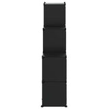 Storage Cube Organiser with 9 Cubes Black PP