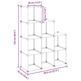 Storage Cube Organiser with 9 Cubes Black PP - Extra Image