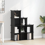 Storage Cube Organiser with 9 Cubes Black PP