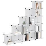 Storage Cube Organiser with 15 Cubes Transparent PP