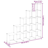 Storage Cube Organiser with 15 Cubes Transparent PP - Extra Image