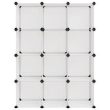 Storage Cube Organiser with 12 Cubes Transparent PP