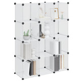 Storage Cube Organiser with 12 Cubes Transparent PP
