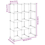 Storage Cube Organiser with 12 Cubes Transparent PP