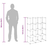 Storage Cube Organiser with 12 Cubes Transparent PP - Extra Image
