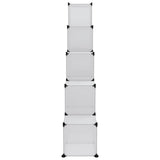Storage Cube Organiser with 15 Cubes and Doors Transparent PP