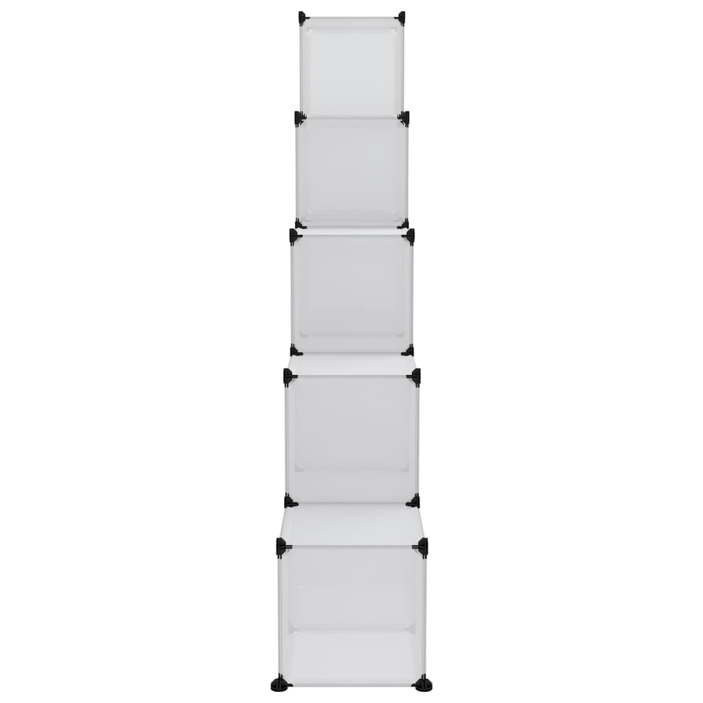 Storage Cube Organiser with 15 Cubes and Doors Transparent PP