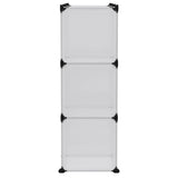 Storage Cube Organiser with 9 Cubes and Doors Transparent PP