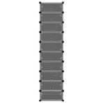 Shoe Rack Black 44x32x174 cm PP