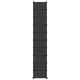Shoe Rack Black 44x32x174 cm PP