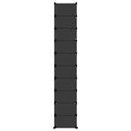 Shoe Rack Black 44x32x174 cm PP