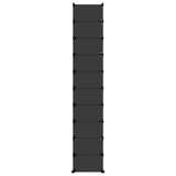 Shoe Rack Black 44x32x174 cm PP - Top-Down View