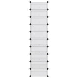 Shoe Rack Transparent 44x32x174 cm PP