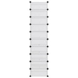 Shoe Rack Transparent 44x32x174 cm PP - Side View
