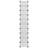 Shoe Rack Transparent 44x32x174 cm PP