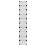 Shoe Rack Transparent 44x32x174 cm PP - Top-Down View