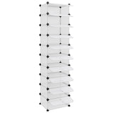 Shoe Rack Transparent 44x32x174 cm PP
