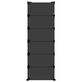 Shoe Rack Black 94.5x36.5x106 cm PP - Top-Down View