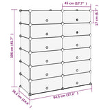 Shoe Rack Black 94.5x36.5x106 cm PP - Low Angle