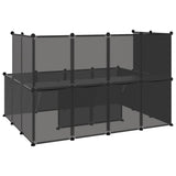 Small Animal Cage Black 143x107x93 cm PP and Steel