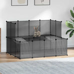 Small Animal Cage Black 143x107x93 cm PP and Steel