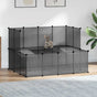 Small Animal Cage Black 143x107x93 cm PP and Steel