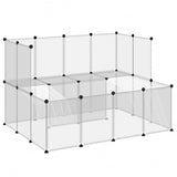 Small Animal Cage Transparent 143x107x93 cm PP and Steel - Front View
