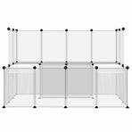 Small Animal Cage Transparent 143x107x93 cm PP and Steel